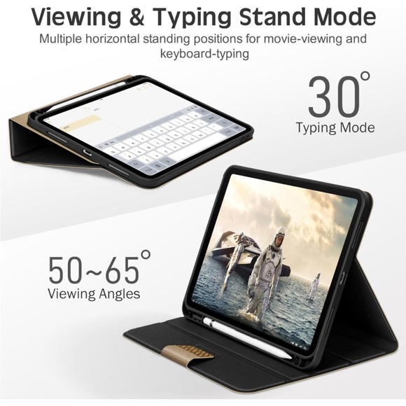 KingBlanc iPad 10th Generation Case (2022,10.9-inch) with Apple Pencil Holder, - Picture 5 of 16